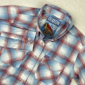 DIXXON 'The Windy City' Womens Flannel Shirt Medium Plaid Button Long Sleeve EUC